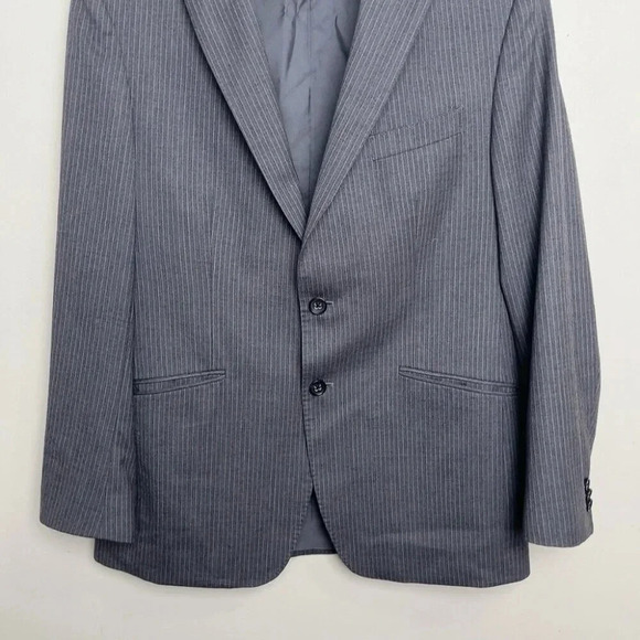 BANANA REPUBLIC Gray Pinstripe Men's Blazer - Picture 3 of 15
